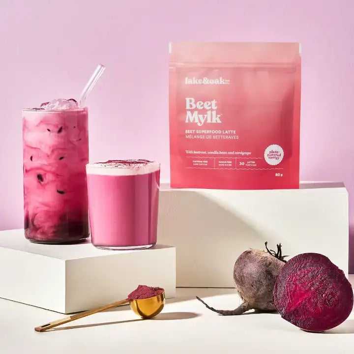 Beet Mylk - Superfood Latte Blend 226.8g-Lake Oak Tea-Live in the Light Naturally Ltd