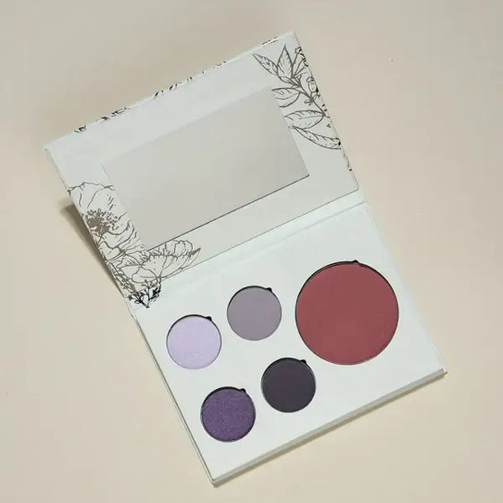 Deep Winter Seasonal Palette featuring purple hues and blush for a stunning seasonal look.