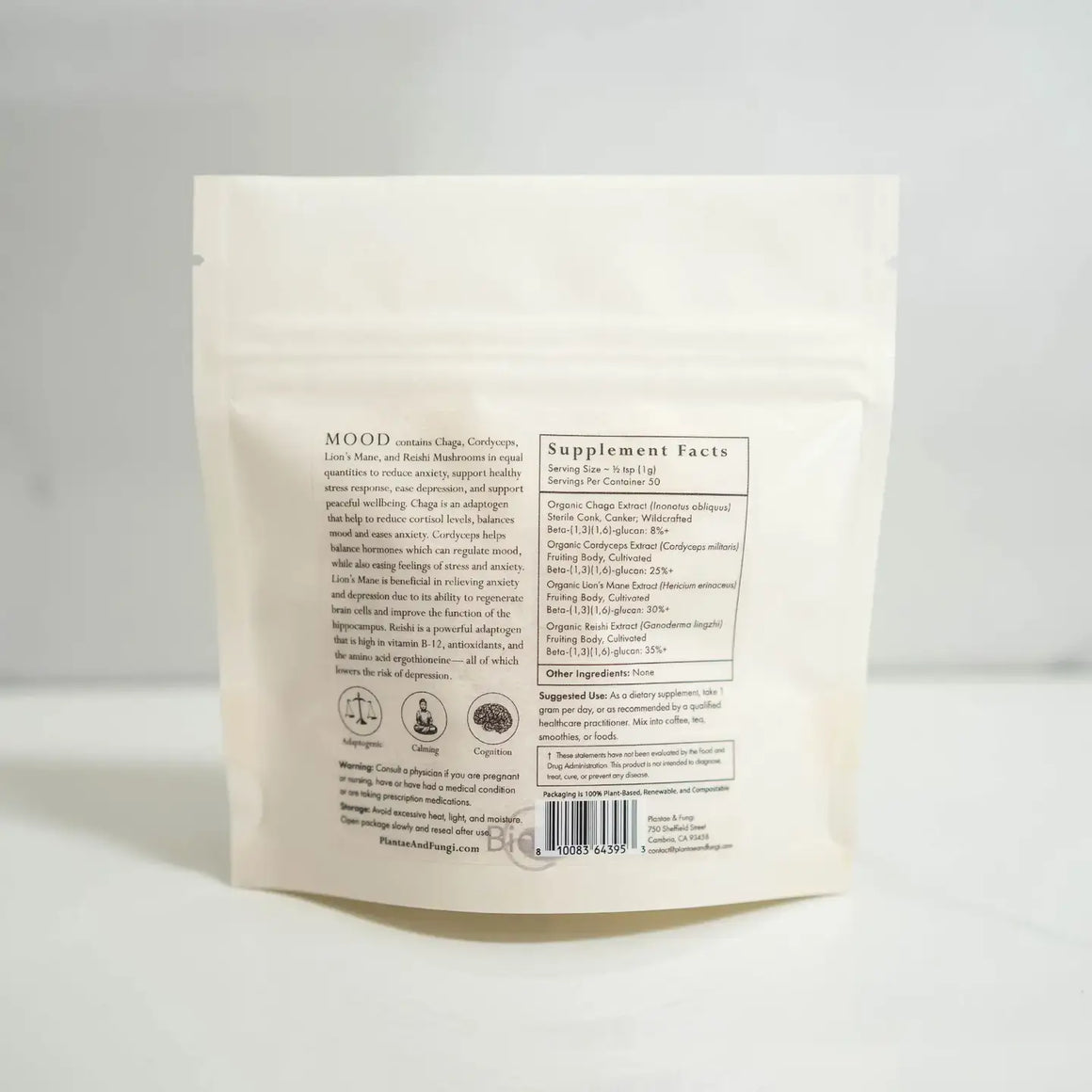 Mood Mushroom Powder For Supporting A Peaceful Wellbeing