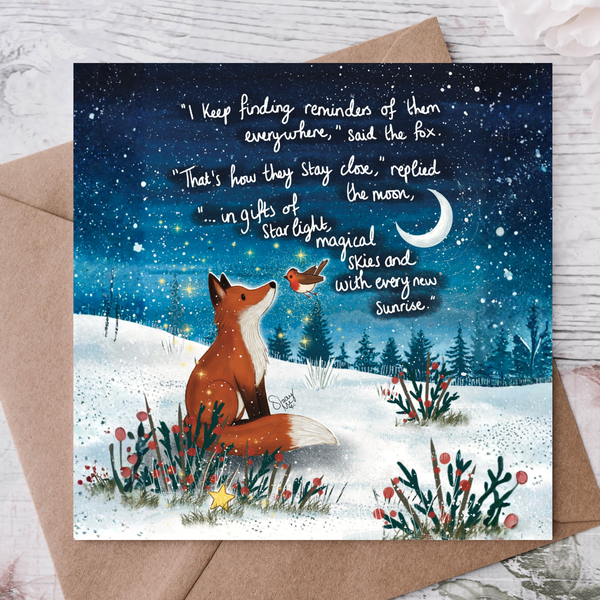 "Reminders" - Christmas Card by Fox Under The Moon