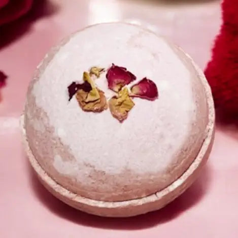 Wild Rose Botanic Large Bath Bomb - 8oz-Pure Drop-Live in the Light Naturally Ltd