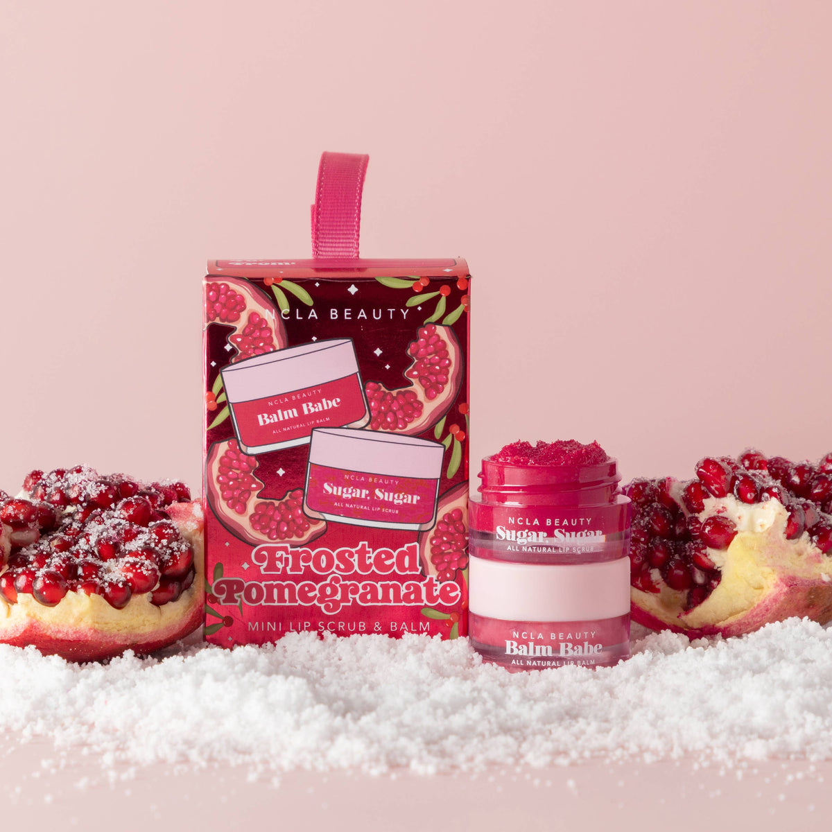 Ornament Mini - Frosted Pomegranate Lip Scrub + Balm Set