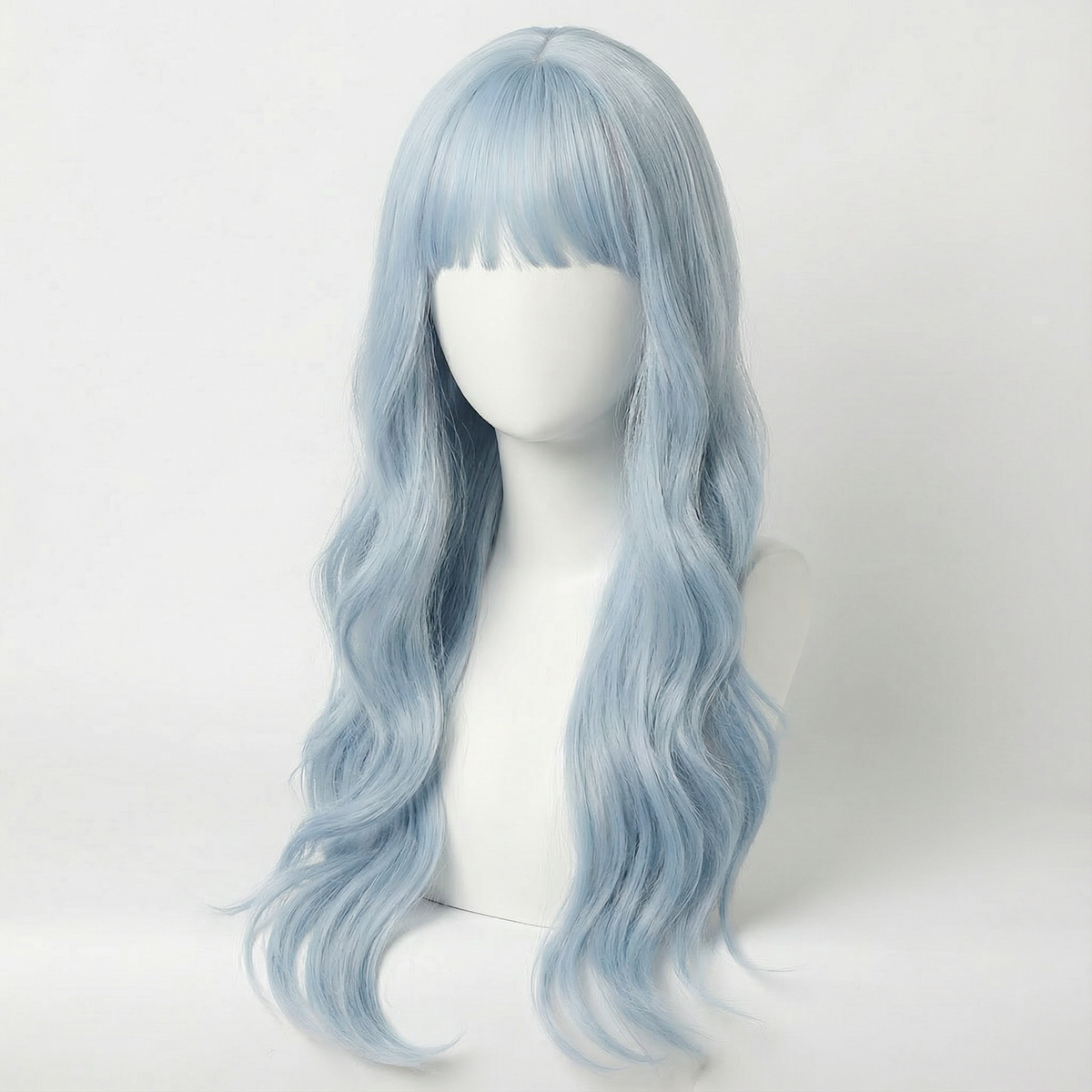 "Azura" - Long Light Pastel Blue Wig