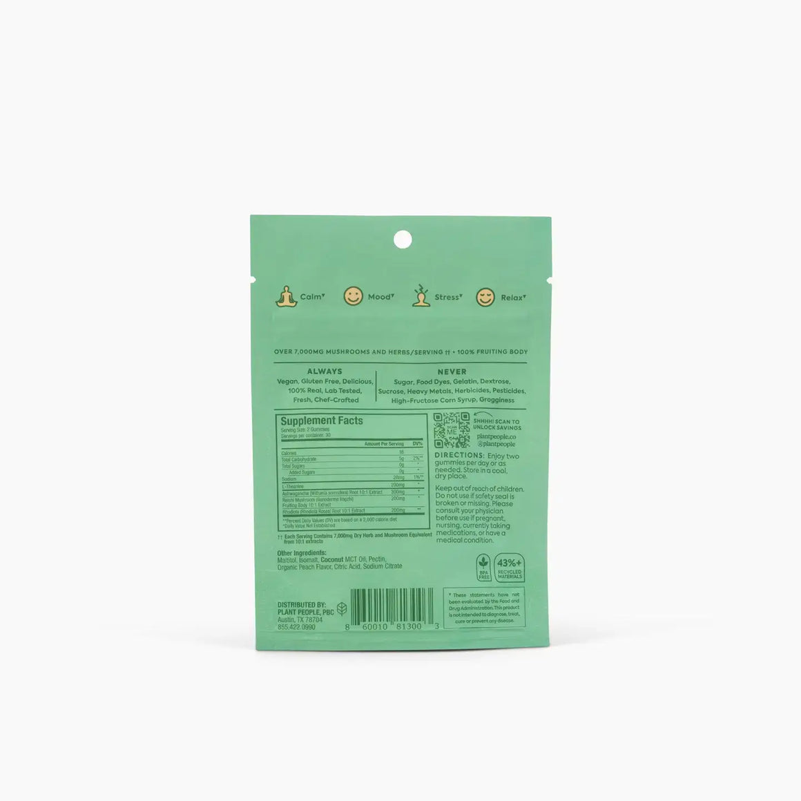 Grab-N-Go Wondercalm Mushroom Gummies