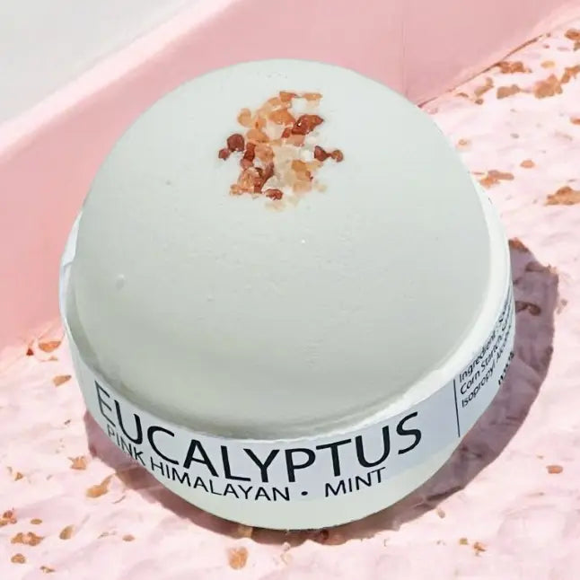 Eucalyptus Mint & Himalayan Salt Large Bath Bomb - 8oz-Pure Drop-Live in the Light Naturally Ltd