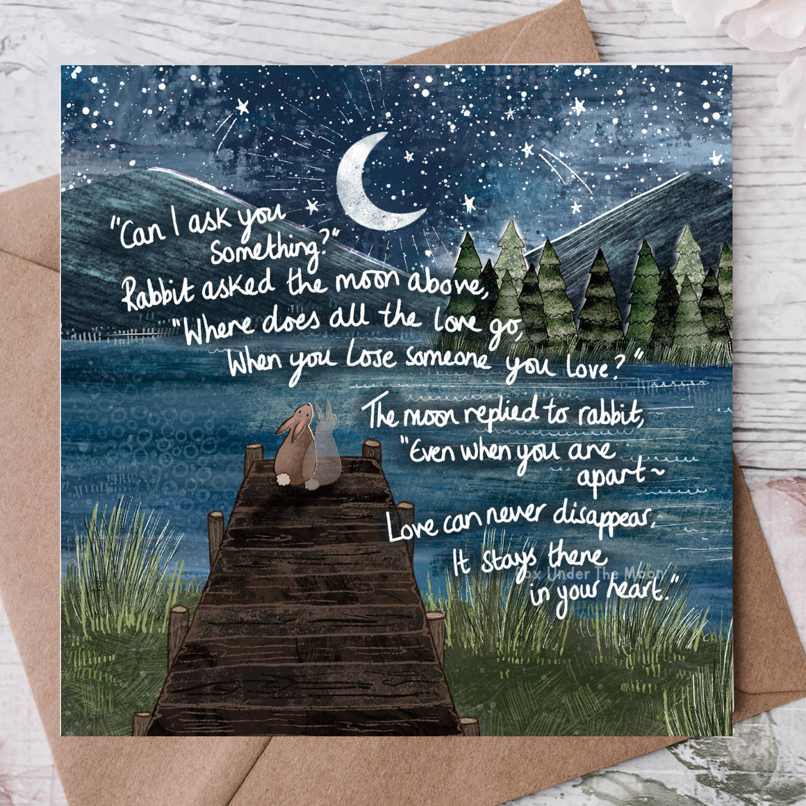 'Apart' - Greeting Card by Fox Under The Moon