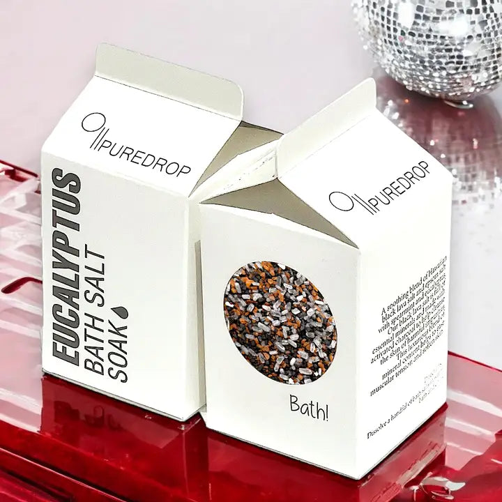 Eucalyptus Menthol Black Lava Bath Salt 453g-Pure Drop-Live in the Light Naturally Ltd