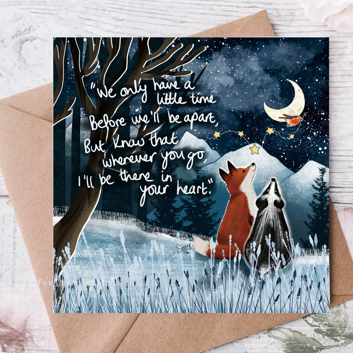 'A Little Time' - Greeting Card From Fox Under The Moon