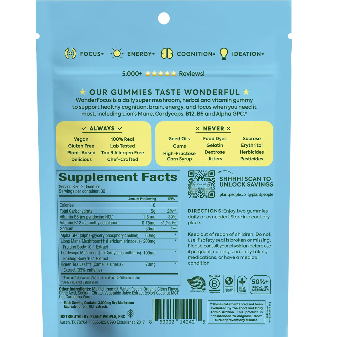 Wonderfocus - Super Mushroom Gummies