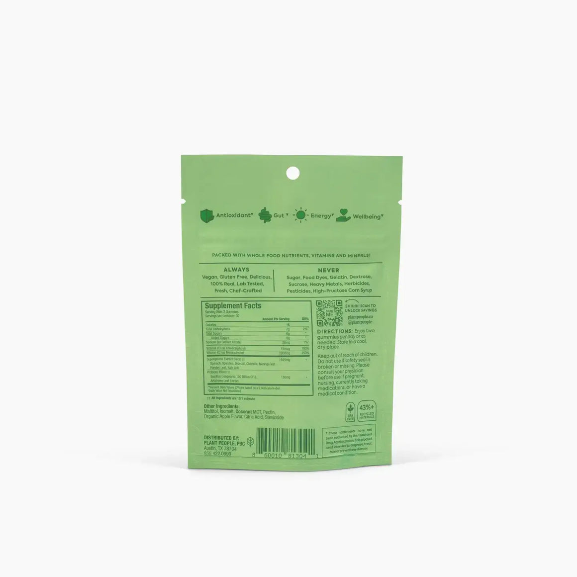 Grab-N-Go Wondergreens Mushroom Gummies