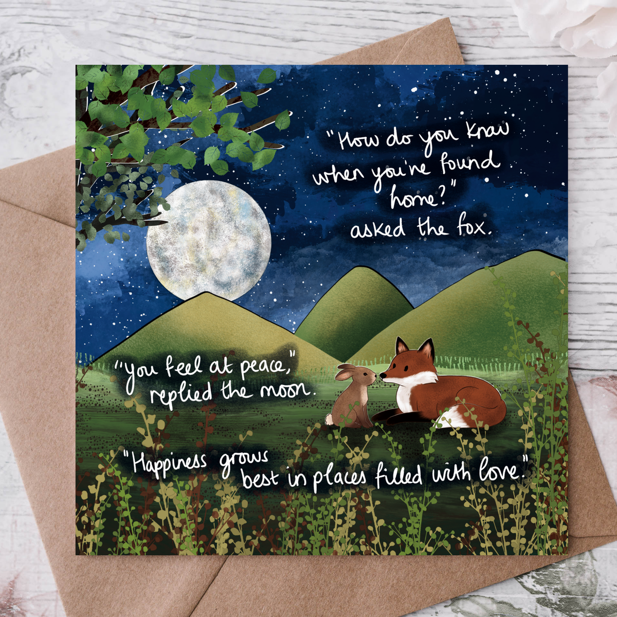 'Finding Home' - Fox Under The Moon New Home Card