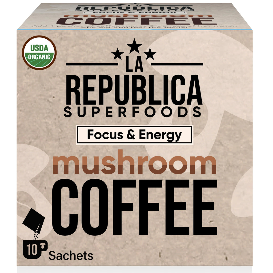 Instant 7 Mushroom Coffee Single Serving (10 pack) -  La Republica