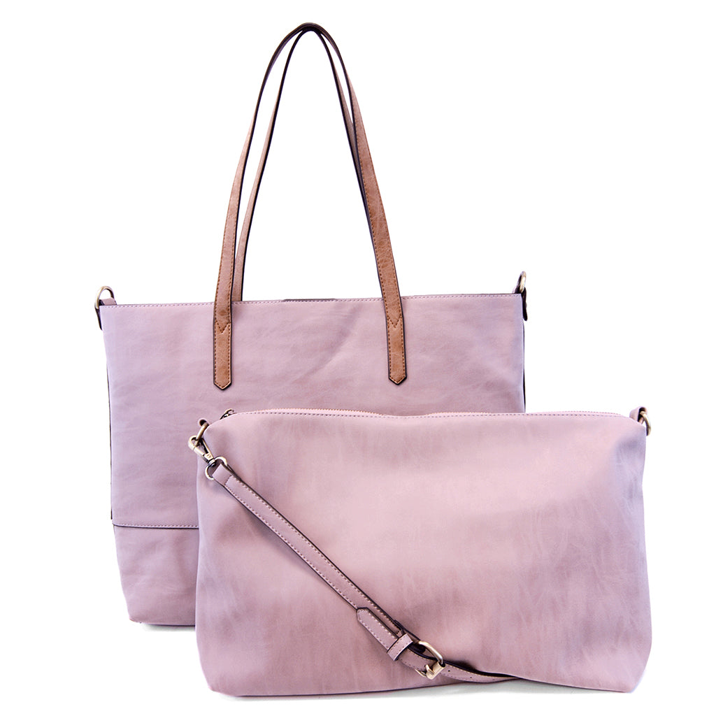 Brushed 2 in 1 Tote - Wisteria