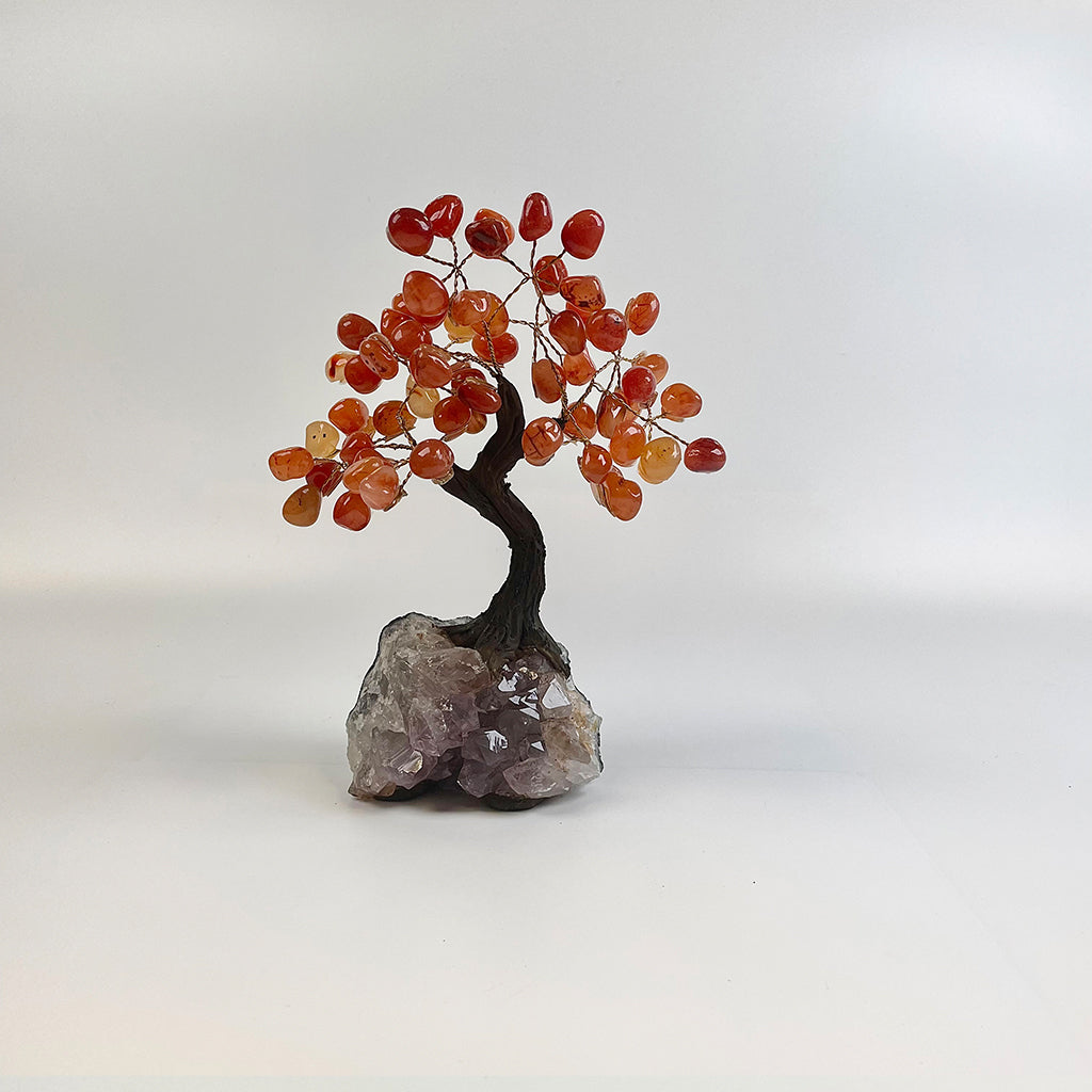 Carnelian Gemstone Tree 7" - Handmade by Brazil Gems