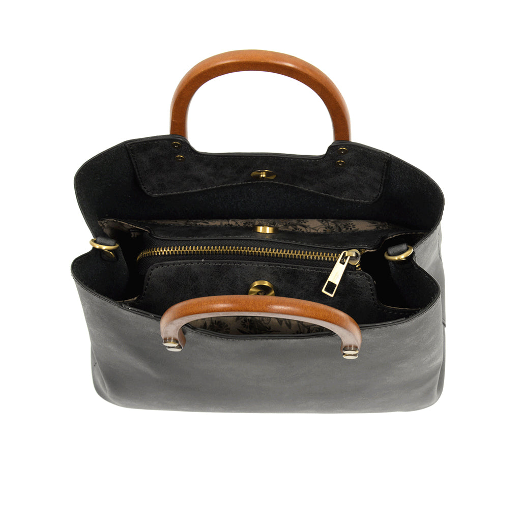 Angie Vintage Satchel - Black