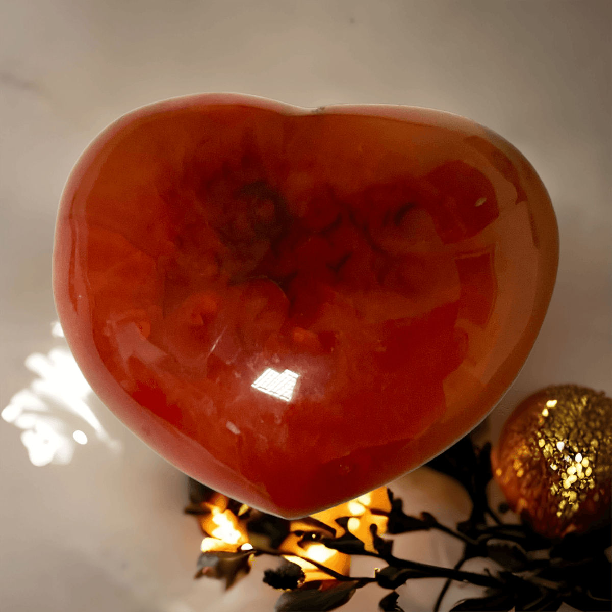 Carnelian Orange Crystal Hearts – Ethically Sourced from Madagascar