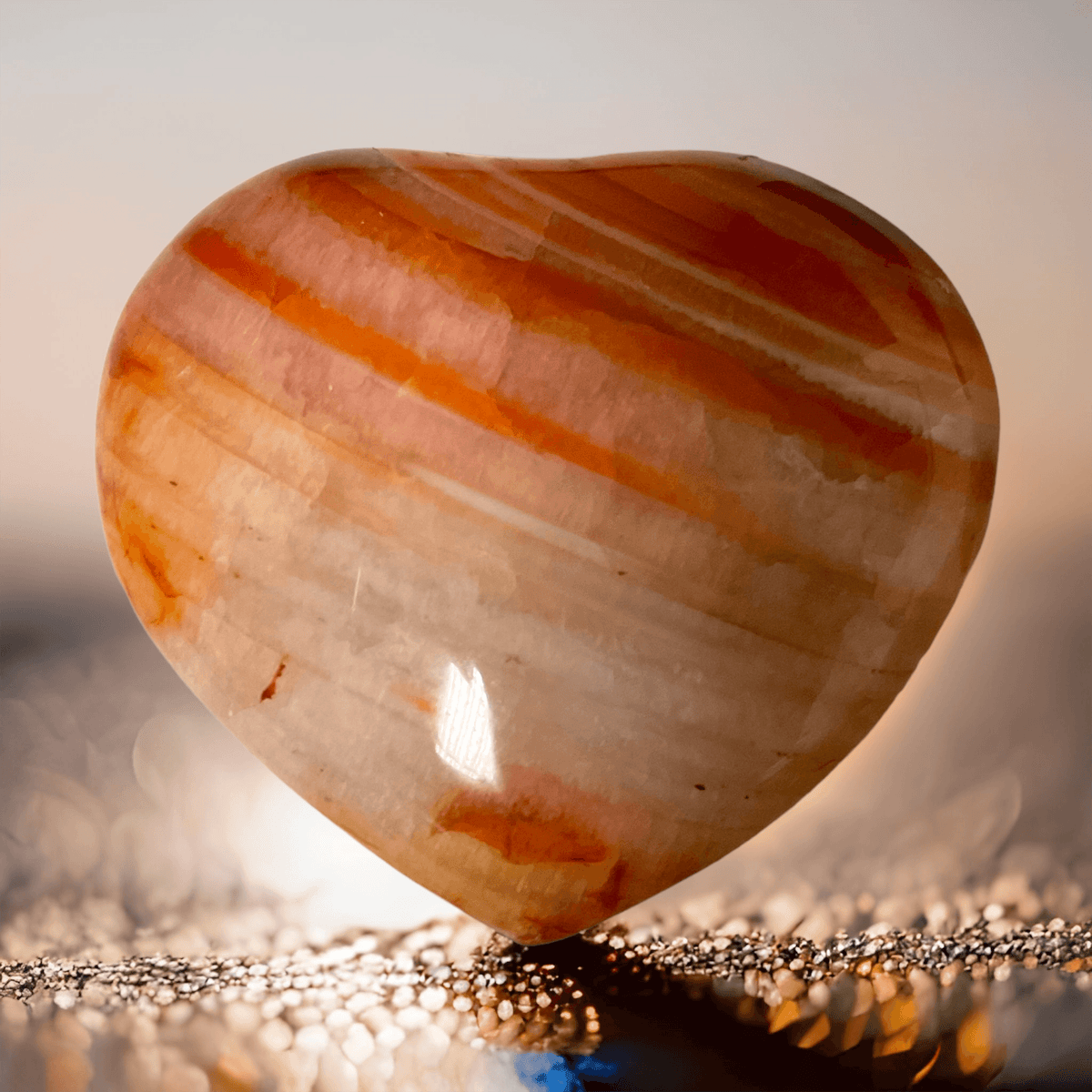 Carnelian Orange Crystal Hearts – Ethically Sourced from Madagascar
