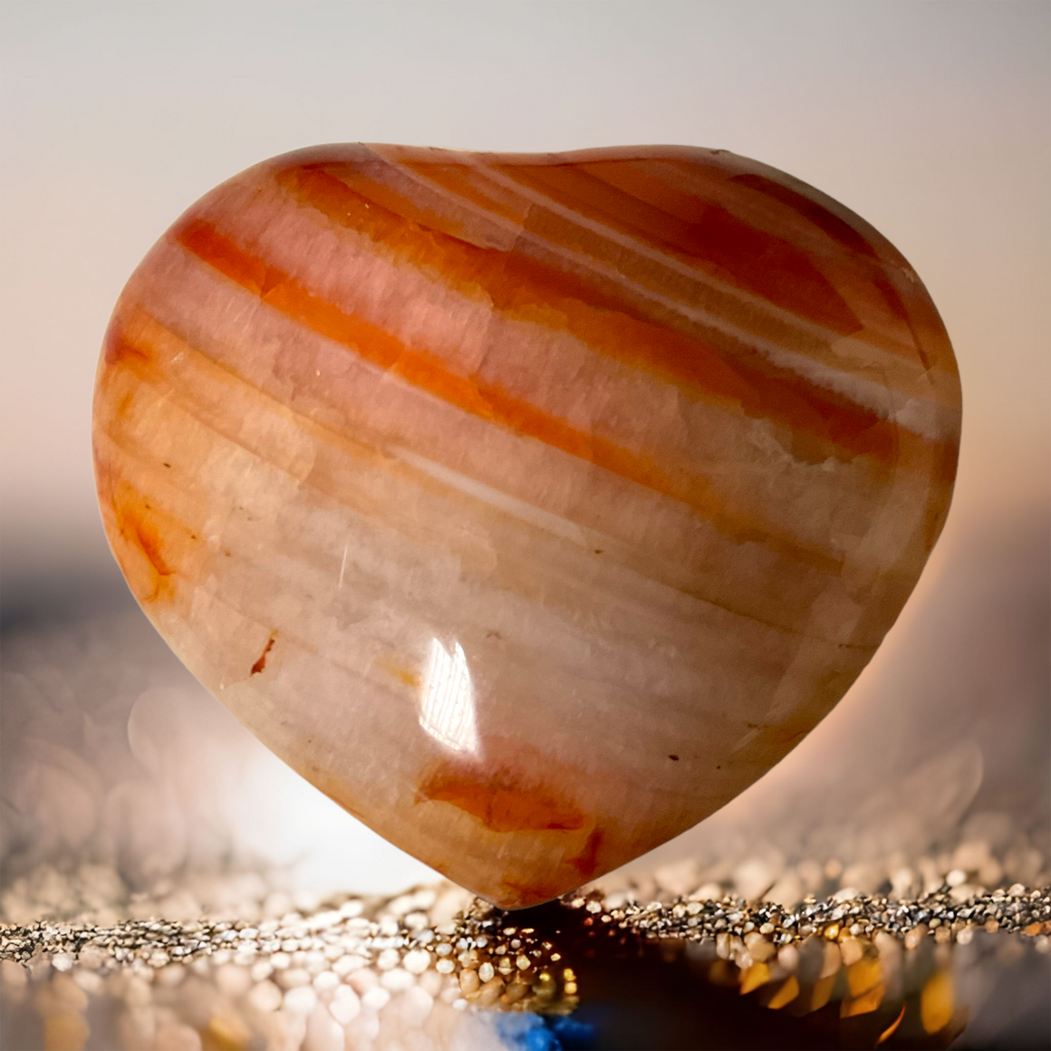 Carnelian Orange Crystal Hearts – Ethically Sourced from Madagascar