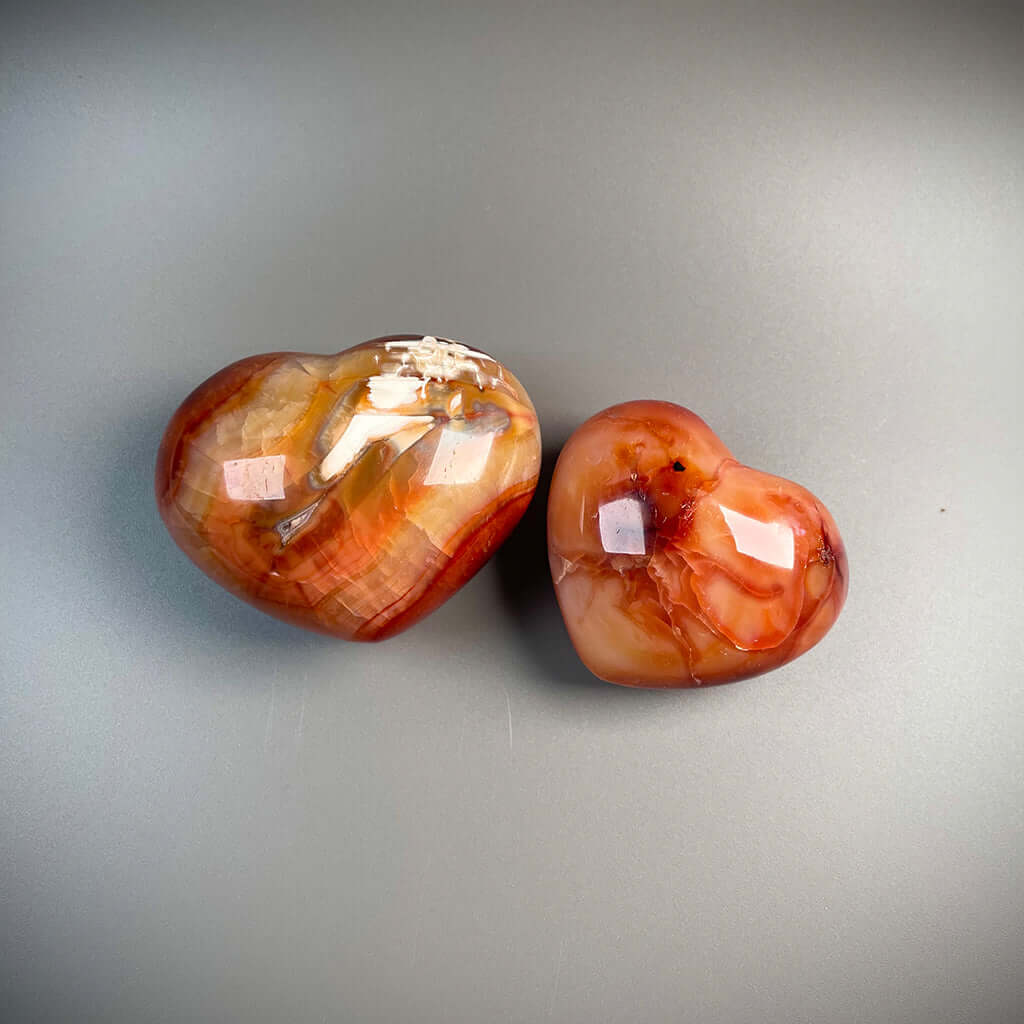 Carnelian Orange Crystal Hearts – Ethically Sourced from Madagascar