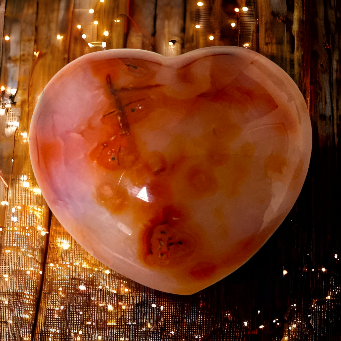 Carnelian Orange Crystal Hearts – Ethically Sourced from Madagascar