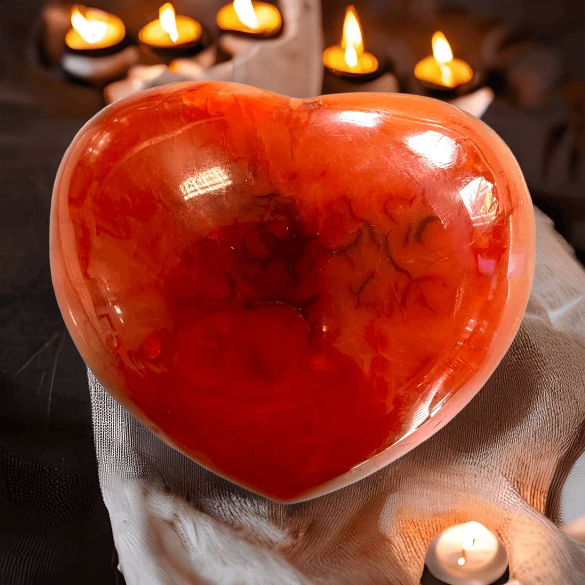 Carnelian Orange Crystal Hearts – Ethically Sourced from Madagascar