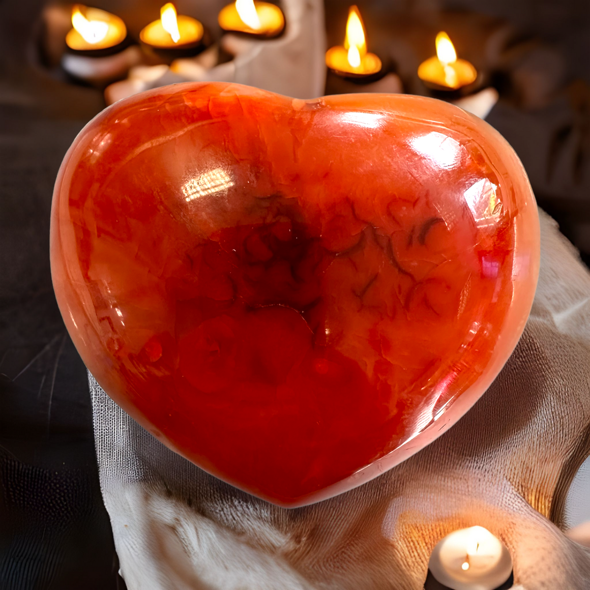 Carnelian Orange Crystal Hearts – Ethically Sourced from Madagascar