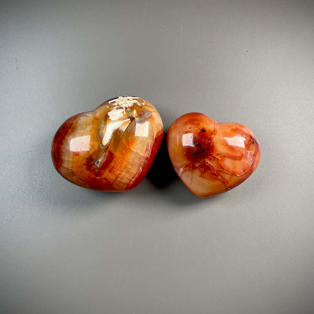 Carnelian Orange Crystal Hearts – Ethically Sourced from Madagascar