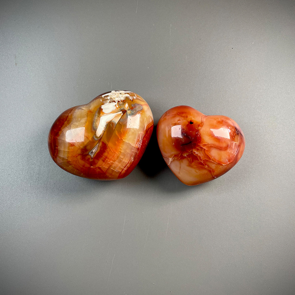 Carnelian Orange Crystal Hearts – Ethically Sourced from Madagascar