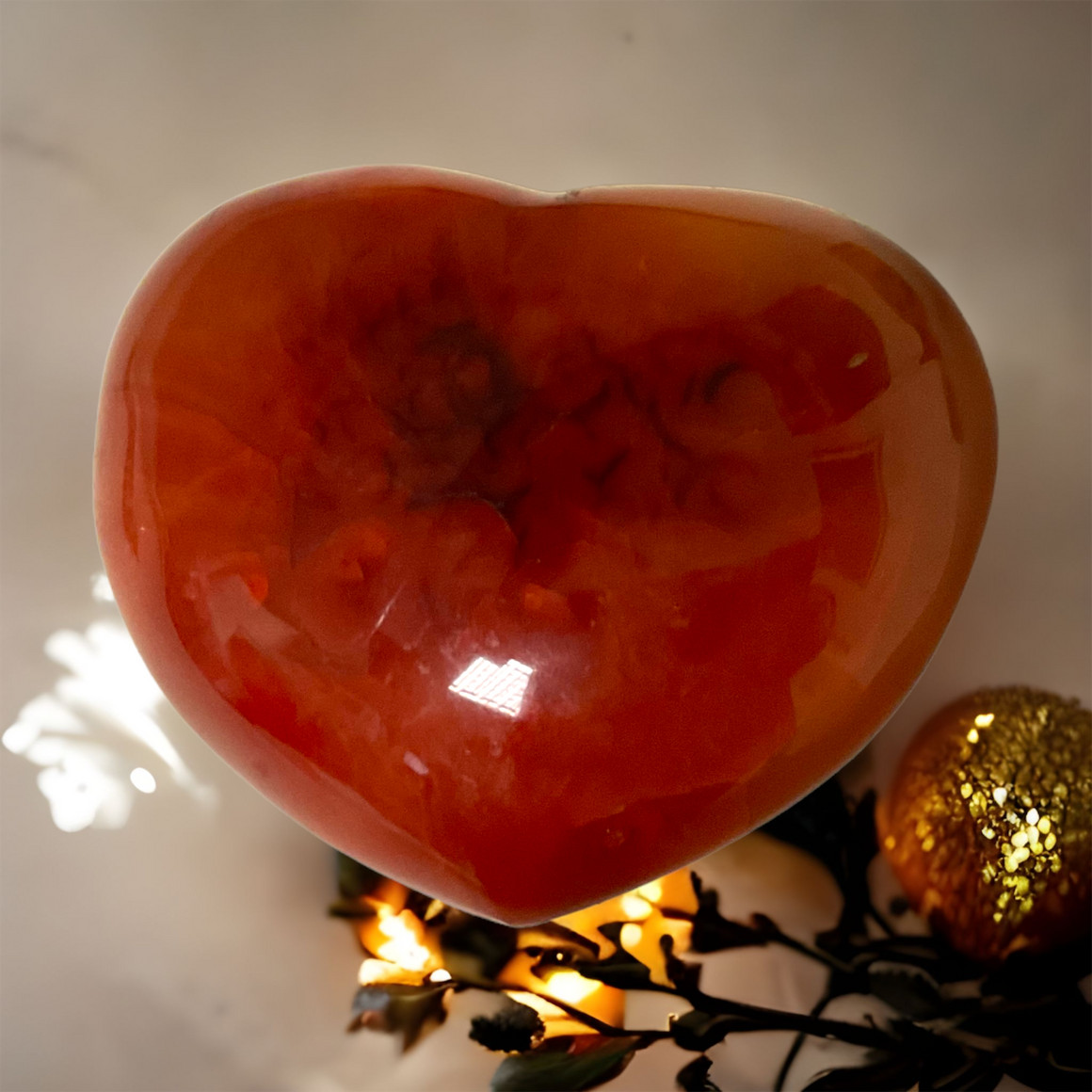 Carnelian Orange Crystal Hearts – Ethically Sourced from Madagascar
