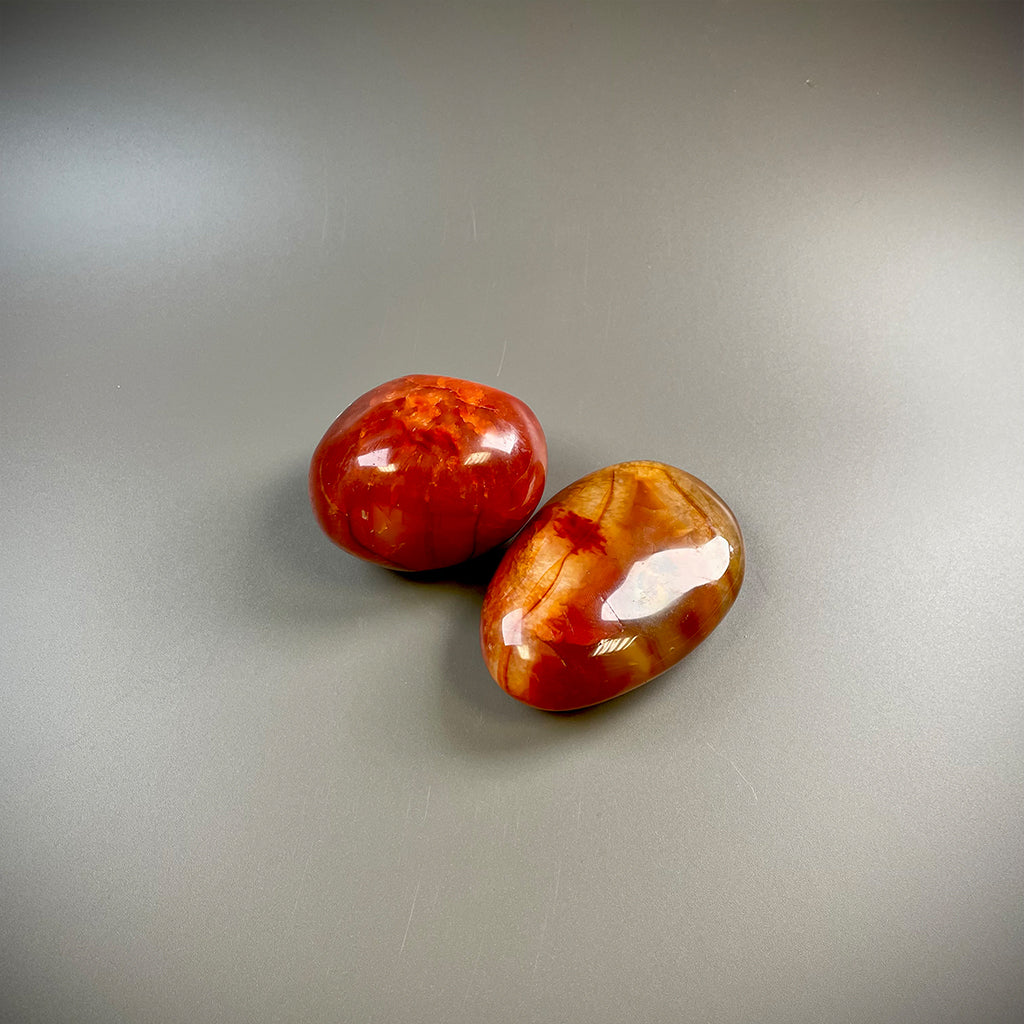 Carnelian Orange Crystal Palm Stones – Ethically Sourced from Madagascar