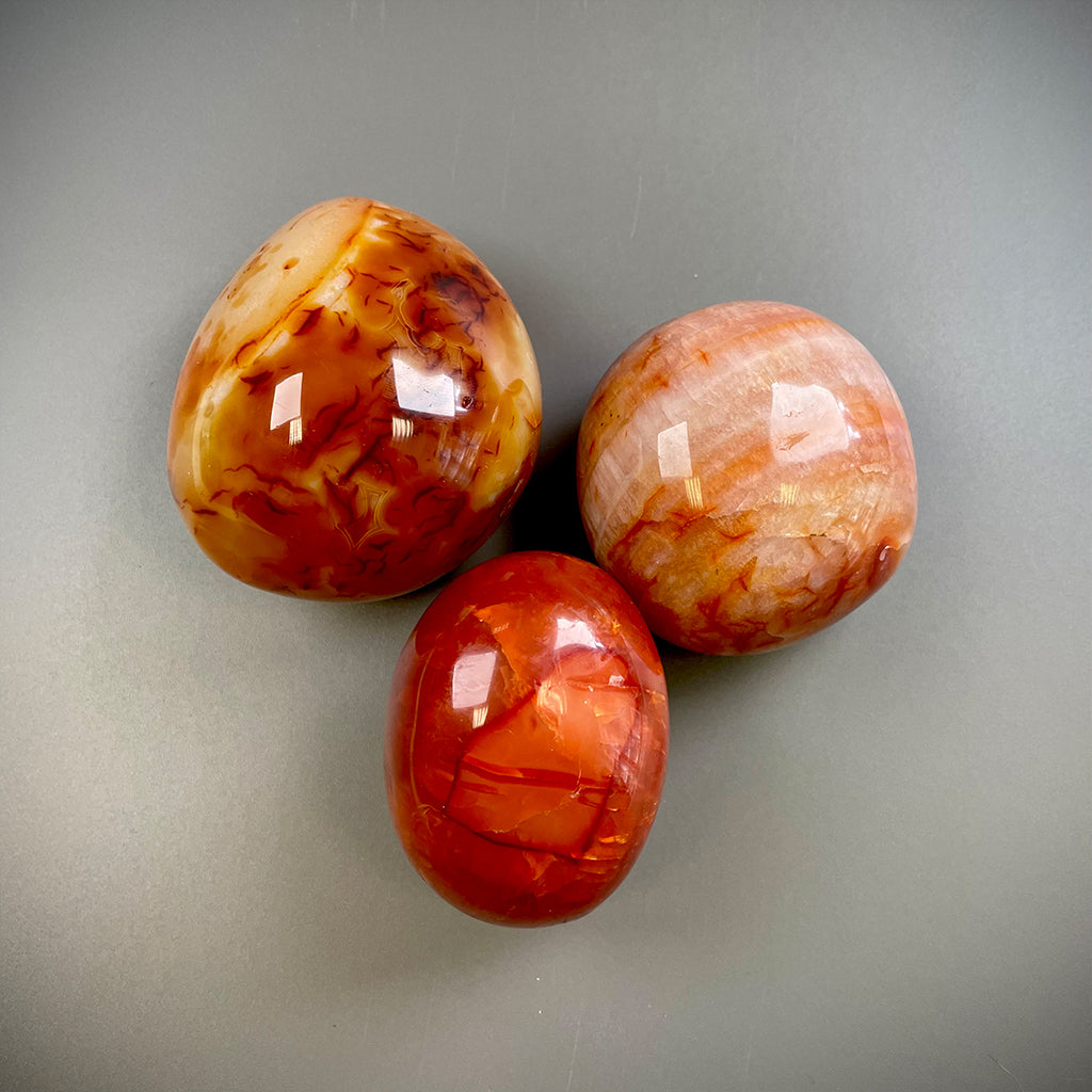Pierres de palmier en cristal de cornaline orange - Healing Metaphysical