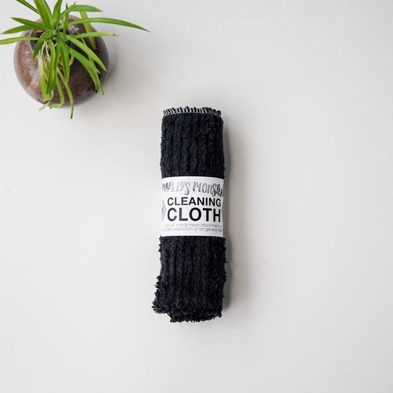 Cleaning Cloth - Cotton Chenille in Black