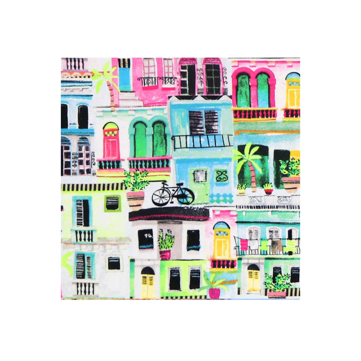 Cloth Napkins - Watercolour Balconies x 6