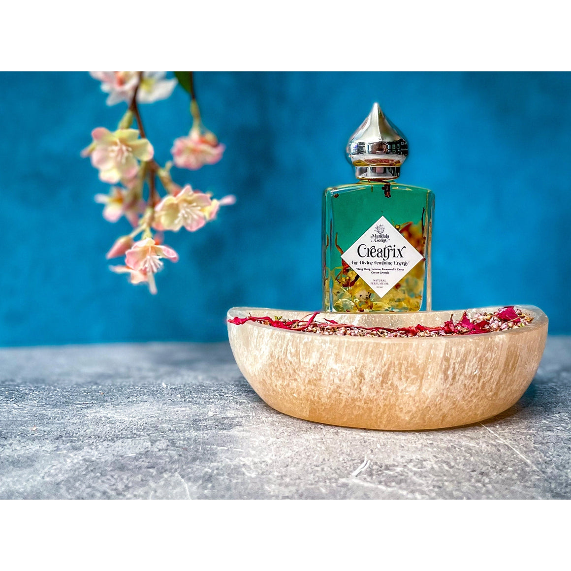 Huile de parfum florale naturelle CREATRIX pour l&#39;énergie féminine divine au jasmin