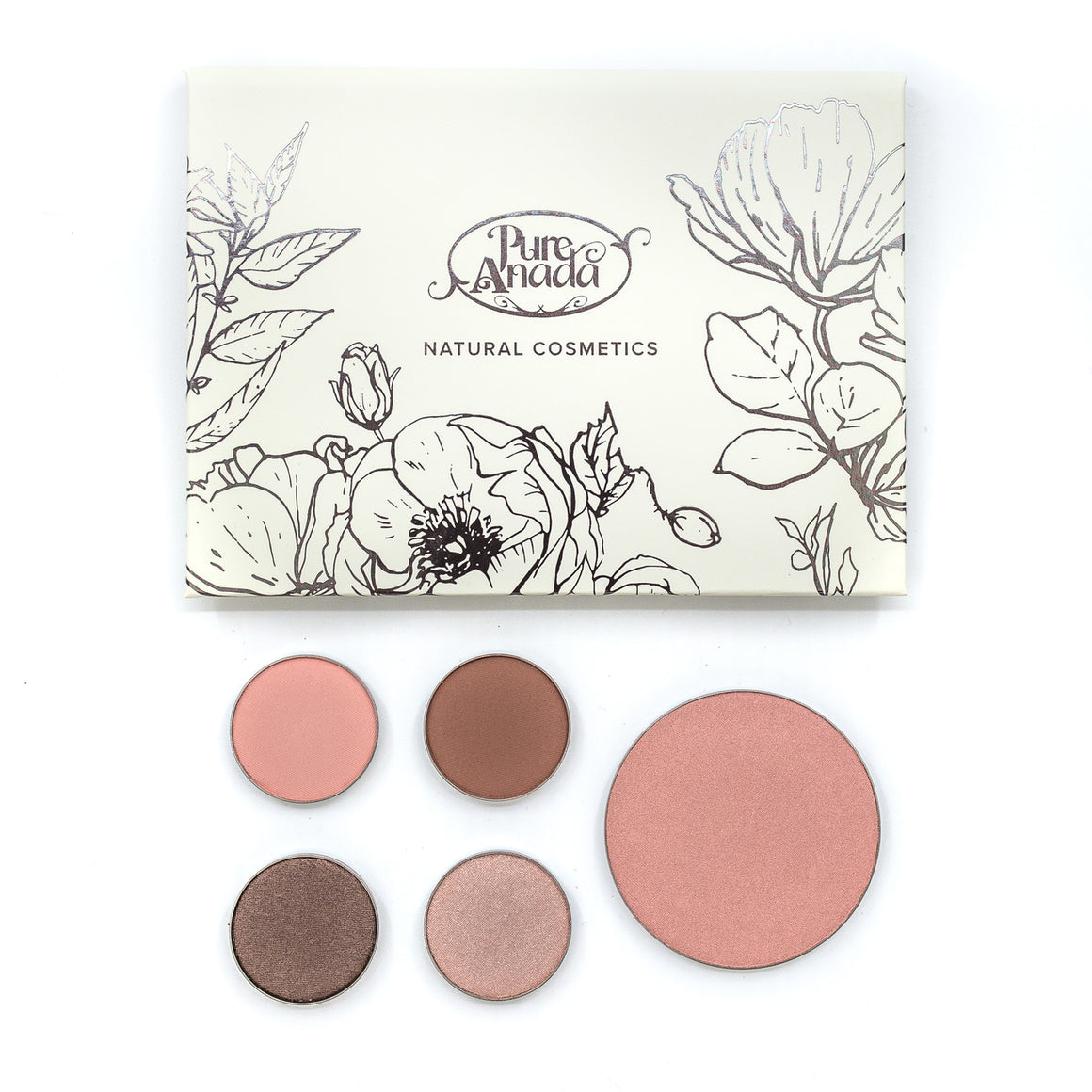 Natural Eye & Cheek Makeup Compact Palette - Delicate by Pure Anada