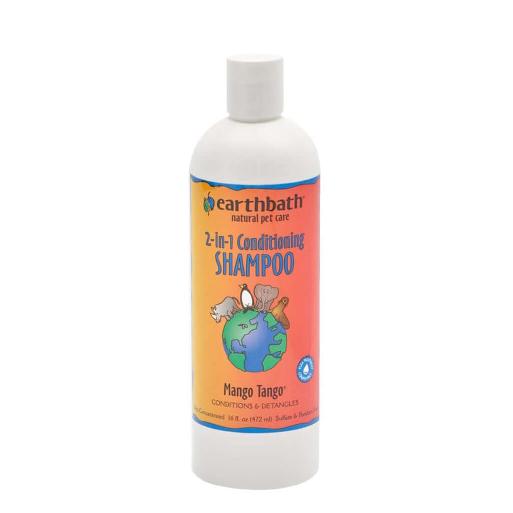 Dog Shampoo Earthbath 2-in-1 Conditioning - Mango Tango 472ml