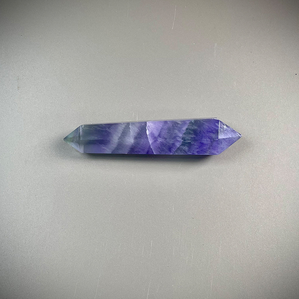 Double Terminated Lavender Fluorite Crystal Wand