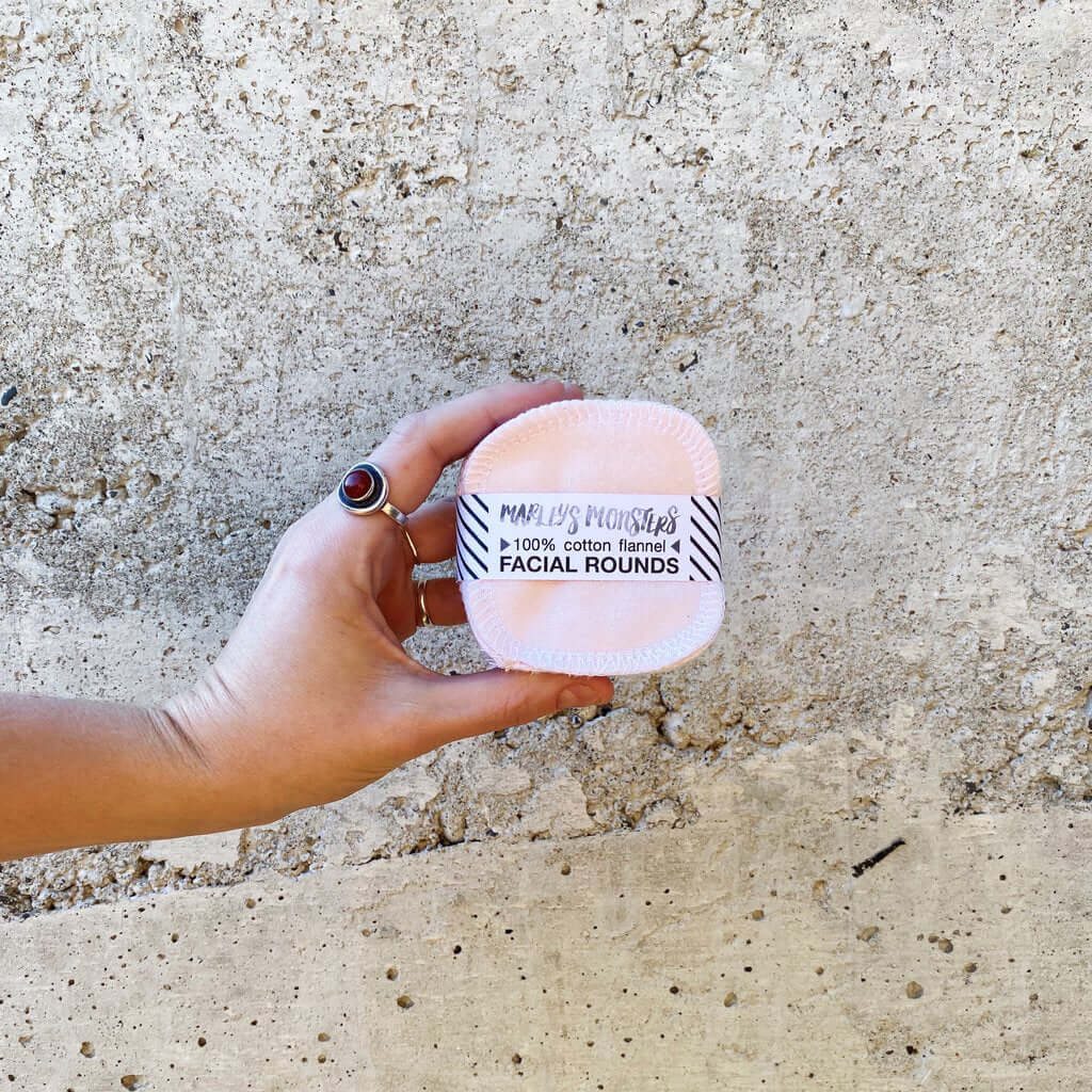 Facial Rounds - in Mixed Prints, Lemon or Organic Natural/White & NEW Blush Pink by Marley's Monsters
