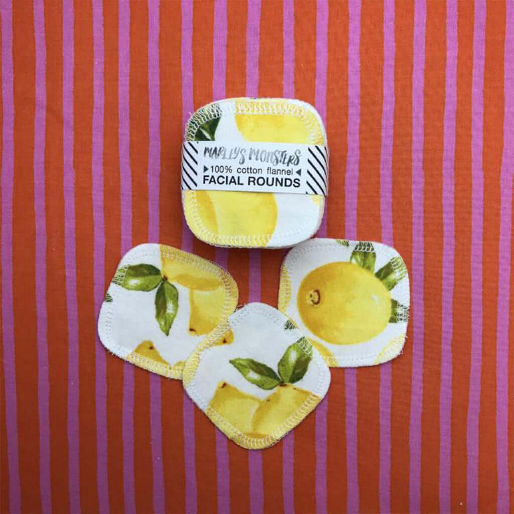 Facial Rounds - in Mixed Prints, Lemon or Organic Natural/White & NEW Blush Pink by Marley's Monsters