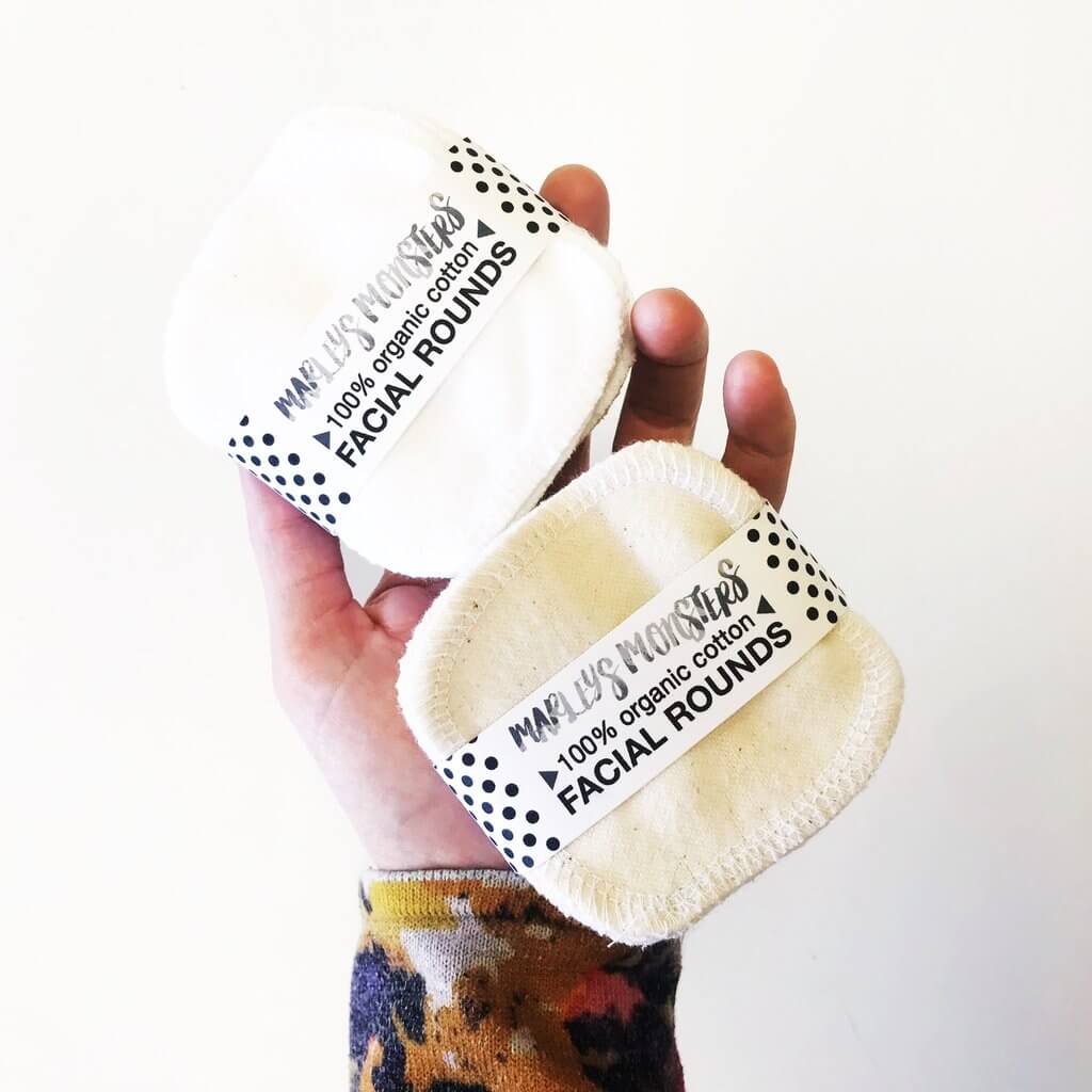 Facial Rounds - in Mixed Prints, Lemon or Organic Natural/White & NEW Blush Pink by Marley's Monsters