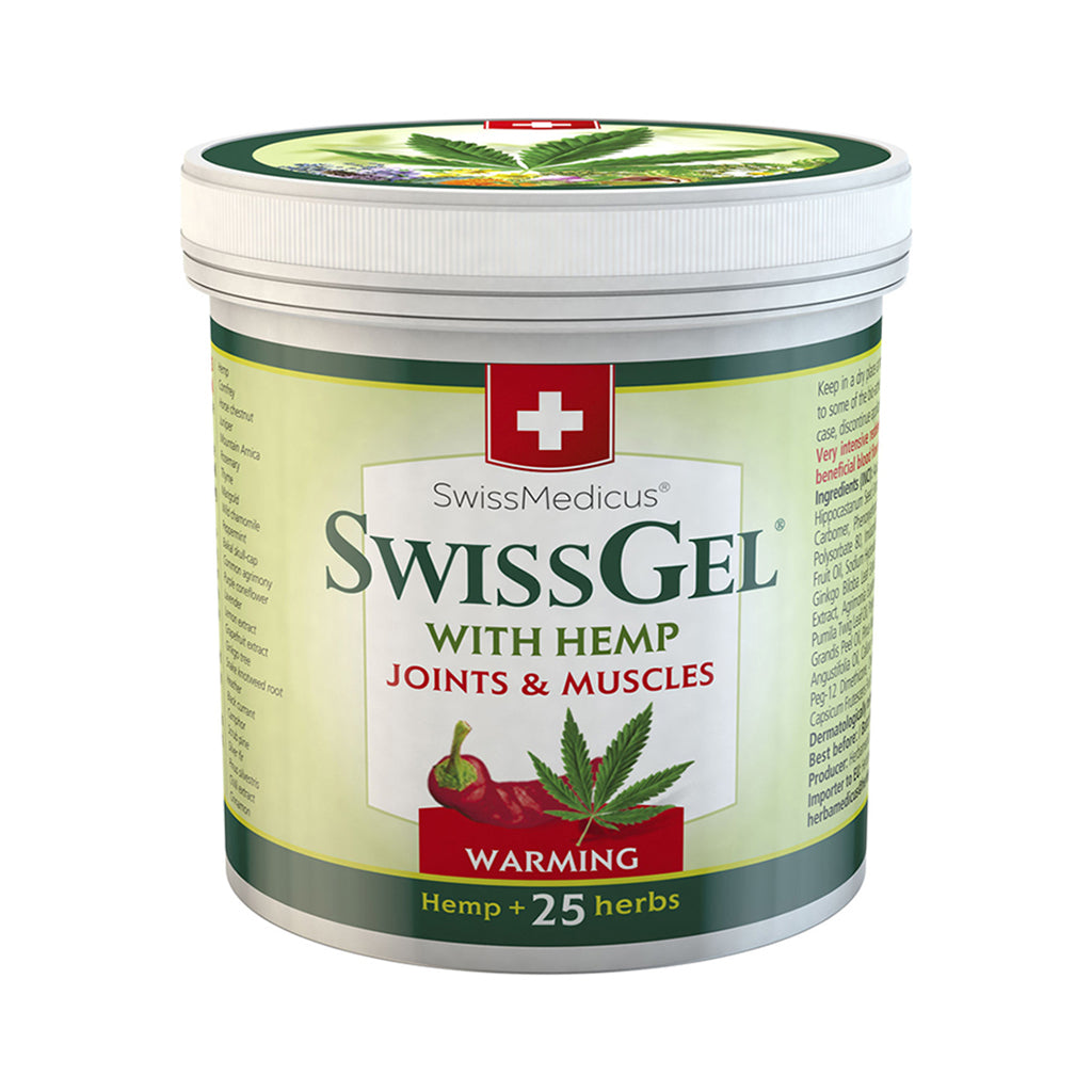 Herbamedicus SwissGel (balsam koński) z konopiami - rozgrzewający - 250 ml