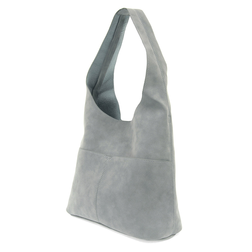 Jenny Faux Suede Hobo - Dusty Blue-Live in the Light Naturally Ltd