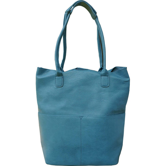 Kelly North South Front Pocket Tote - Chambray