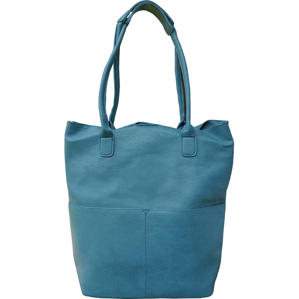 Kelly North South Front Pocket Tote - Chambray