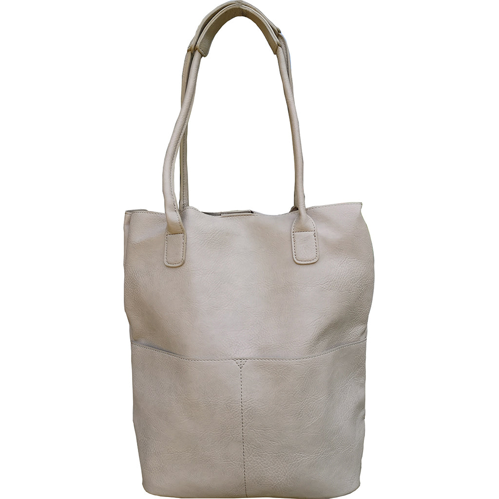 Kelly North South Front Pocket Tote - Oyster-Live in the Light Naturally Ltd