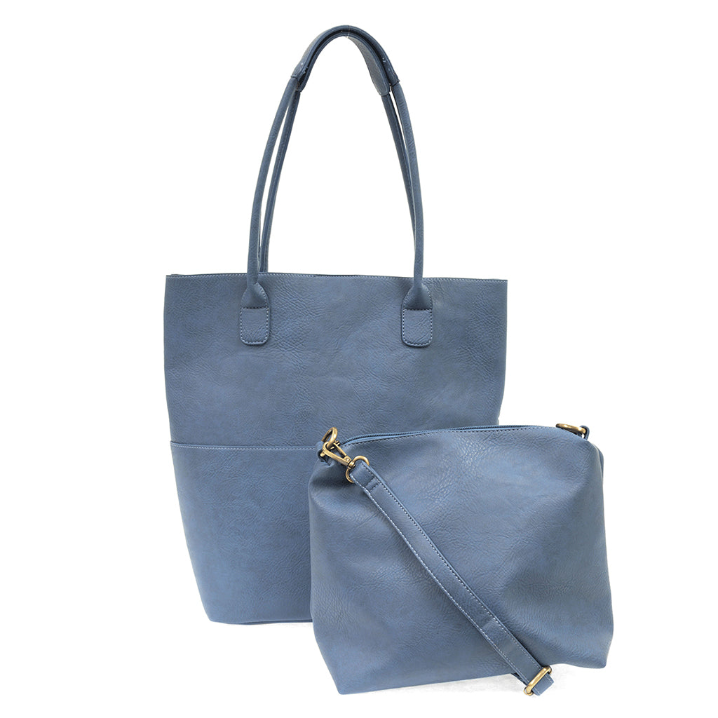 Kelly North South Front Pocket Tote - Chambray-Live in the Light Naturally Ltd