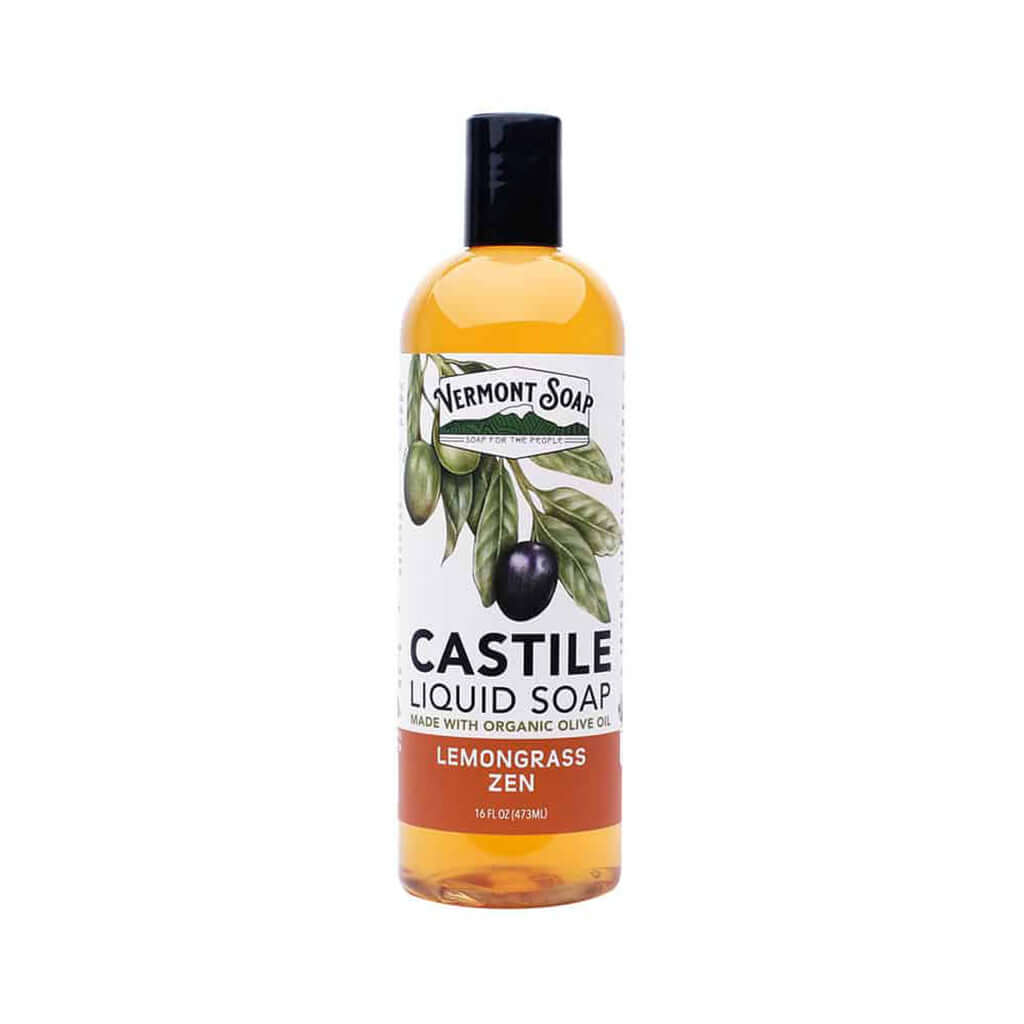 Lemongrass Zen Castile Liquid Soap - Vermont Soap