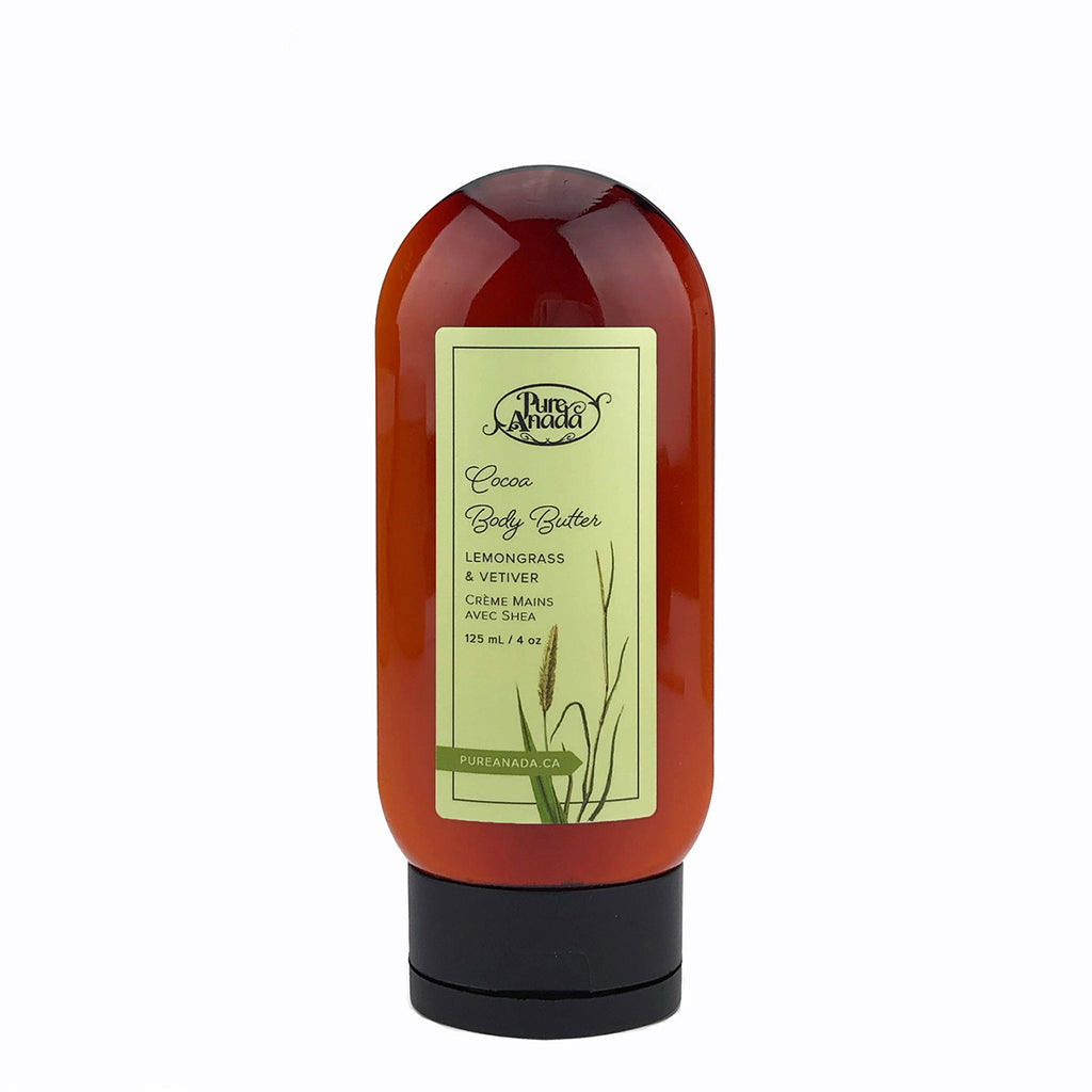 Lemongrass & Vetiver Natural Cocoa Body Butter 125ml- Pure Anada