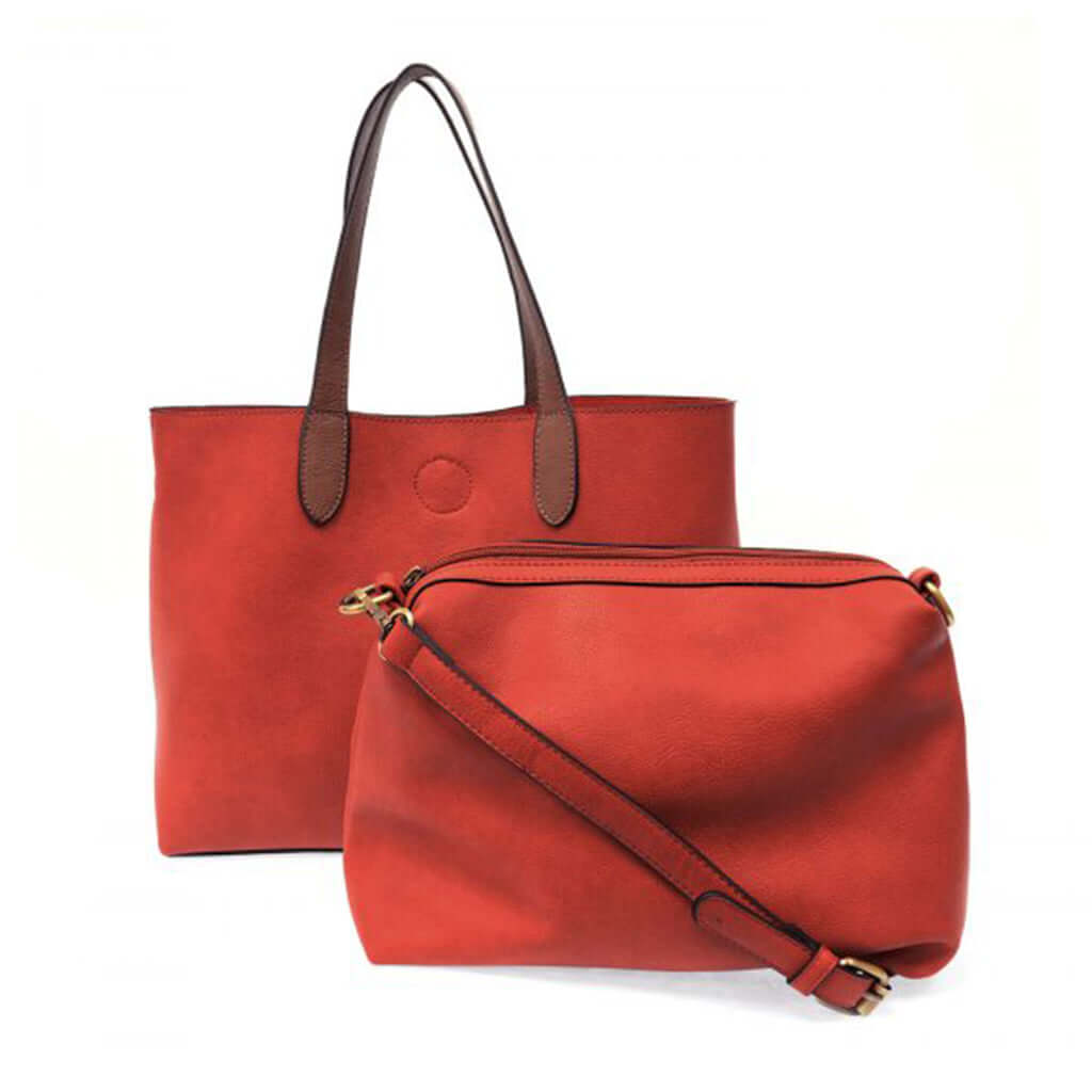 Mariah Medium Convertible Tote - Red