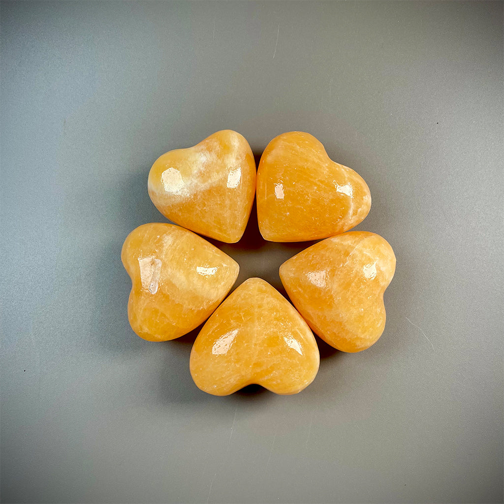 Coeur Calcite Orange 5cms
